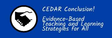 A text treatment that reads Evidence-based teaching and learning strategies for all