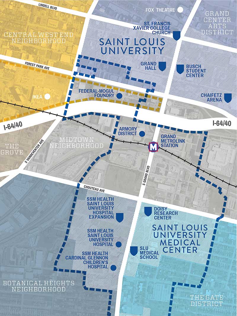 Map of redevelopment area